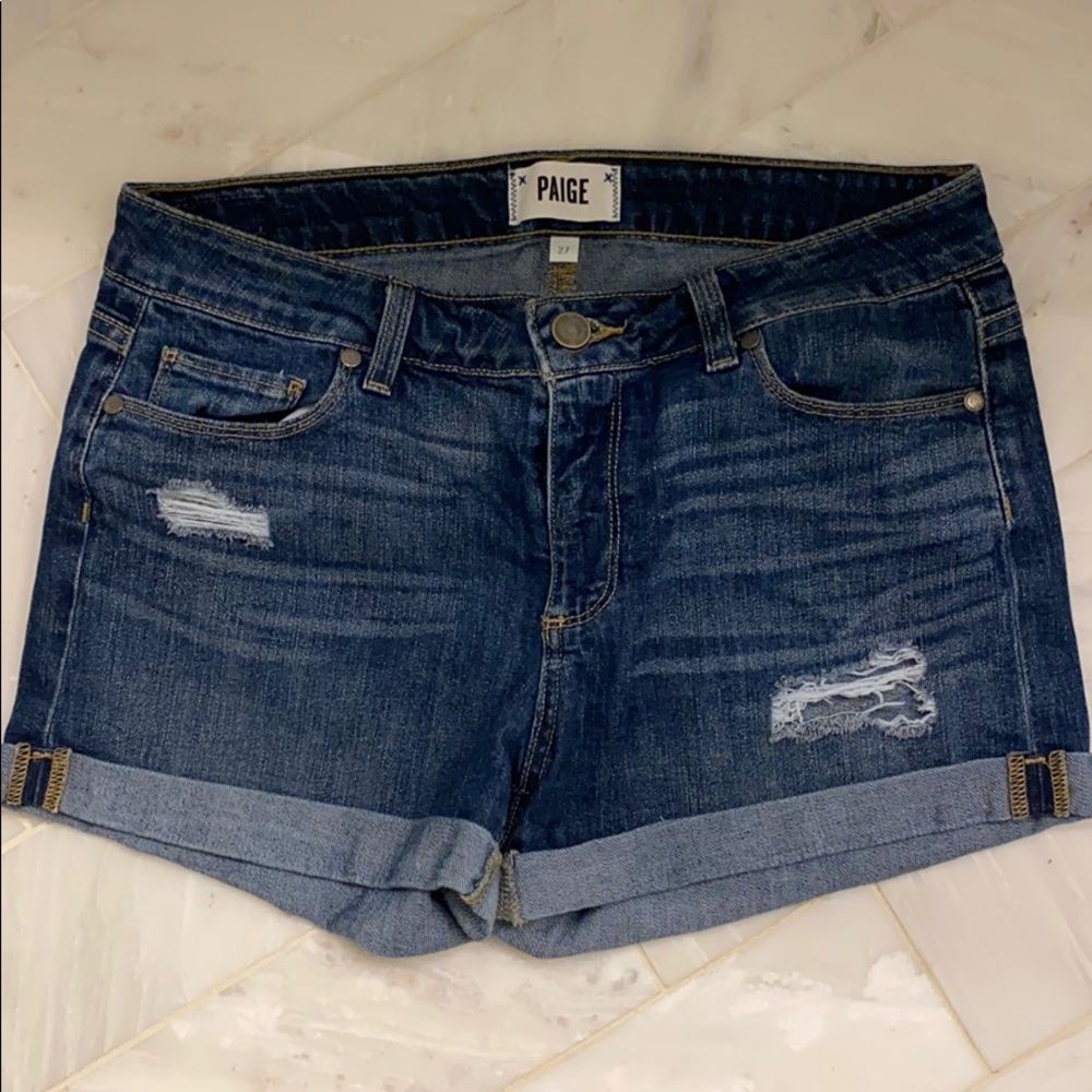 PAIGE Blue Jean Shorts